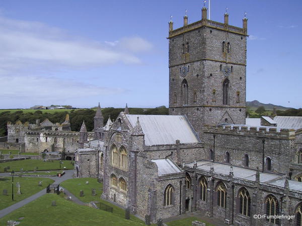 St. David Cathedral, Wales. Ruins of the Bishop