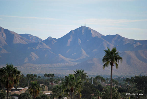 W Scottsdale: room with a view of the mountains surrounding the city.