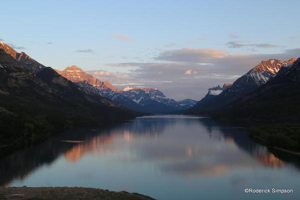 Waterton Lake viewed from the Prince of Wales Hotel