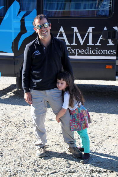 Our driver, Mariano and his adorable daughter in El Calafate