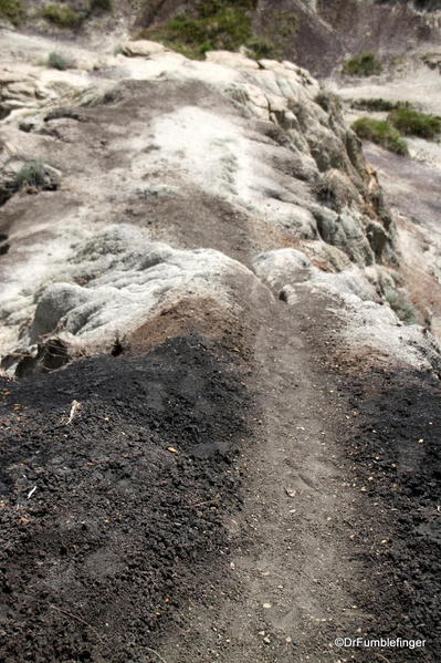 Path descending into Horseshoe Canyon. It is often very rough and poorly defined.