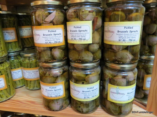 Pickled brussel sprouts and asparagus, the Forks Market, Winnipeg