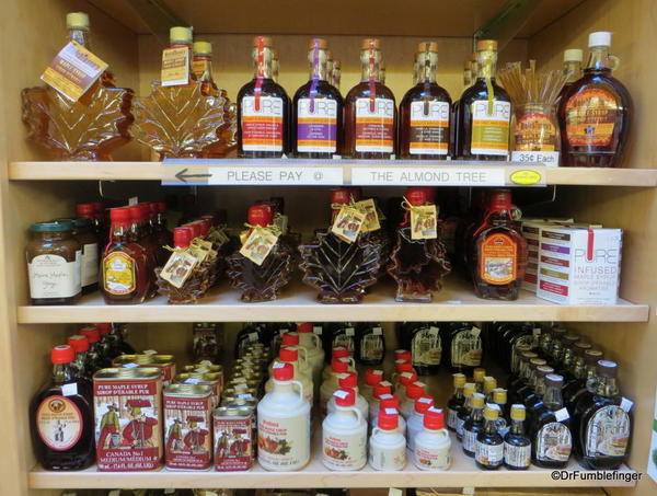 Maple syrup display, the Forks Market, Winnipeg