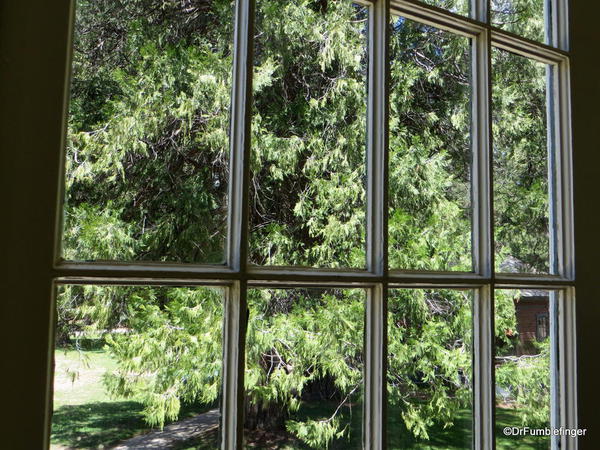 Looking through the window of the Wawona Hotel