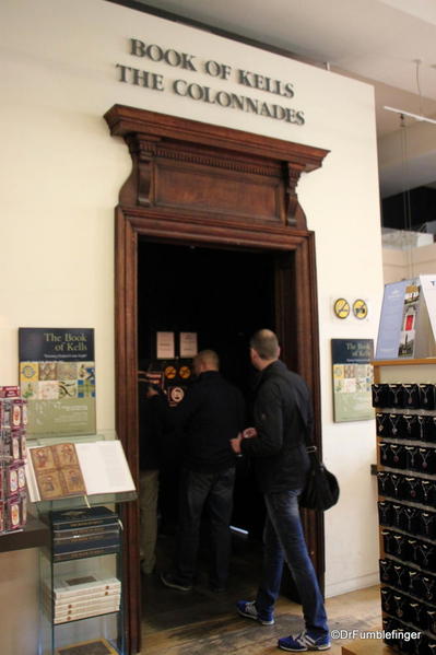 Entrance to Book of Kells exhibit, Library of Trinity College