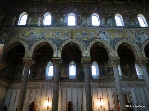 A few of the many mosaics in the Monreal Cathedral