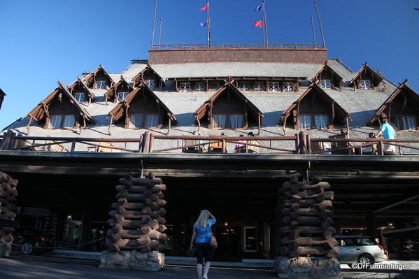 Entry to Old Faithful Inn, Yellowstone National Park