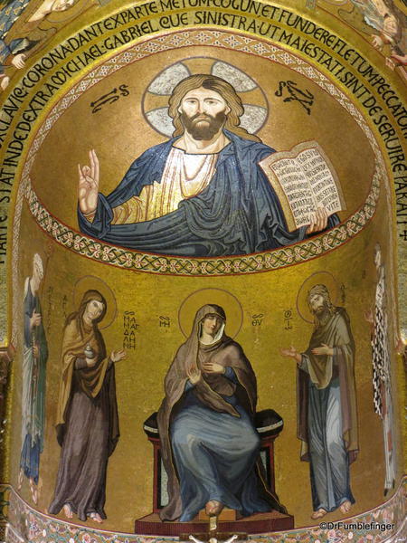 Cappella Palantina, Palermo, Sicily. Christ Pantocrator is the central focus