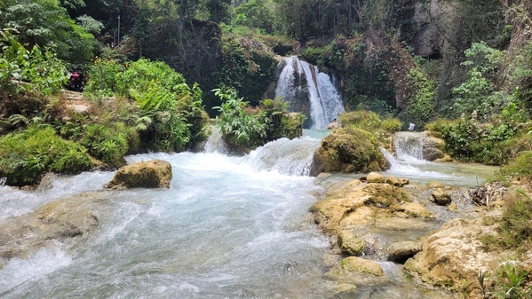 Multiple tiers of the Kawasan Falls