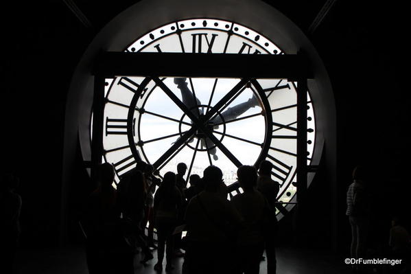 Clock overlooking the Seine at the Orsay Museum