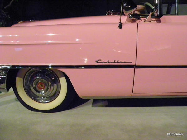 Elvis Presley Automobile Museum. Pink 1955 Cadillac Fleetwood which he bought for his mother, Gladys. One of the few cars Elvis never sold