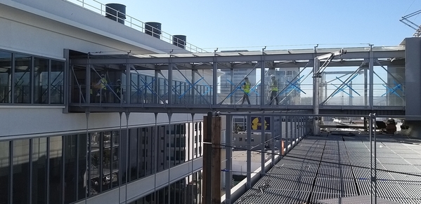 Exterior of the 5th floor suspension bridge