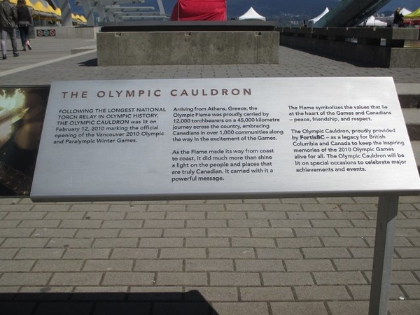 2010 Olympic Cauldron - SIgn