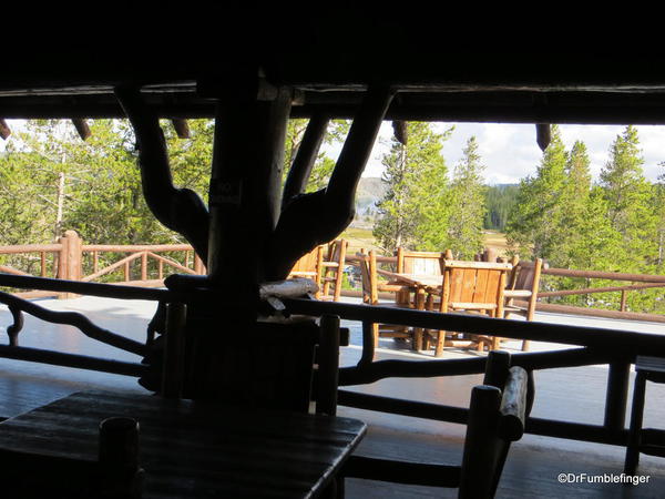 Second floor deck, Old Faithful Inn, Yellowstone National Park