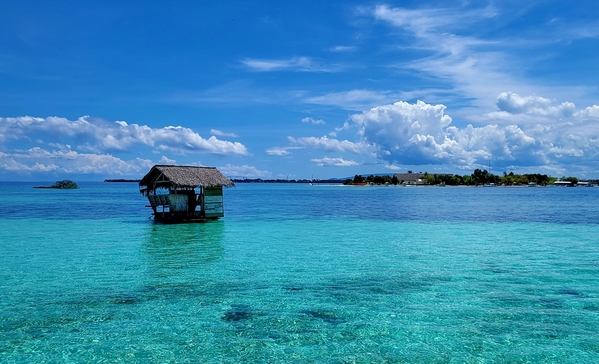 Sand bar at Virgin Island