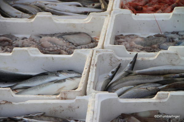 Tiber River, Fiumicino. Fishermen selling their catch