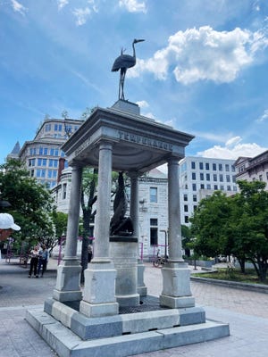 The Temperance Fountain can be found at 7th St & Indiana Ave N.W. in Washington, D.C.