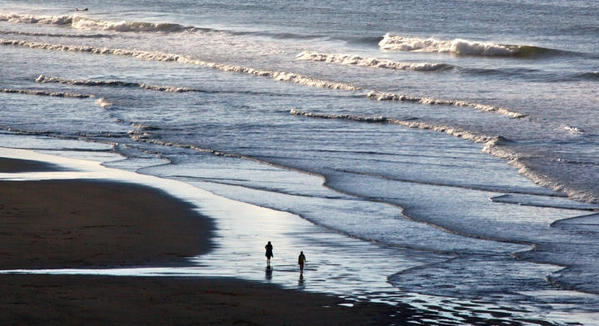 Beach walk and tide