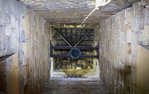 Interior of the Medieval bell tower.