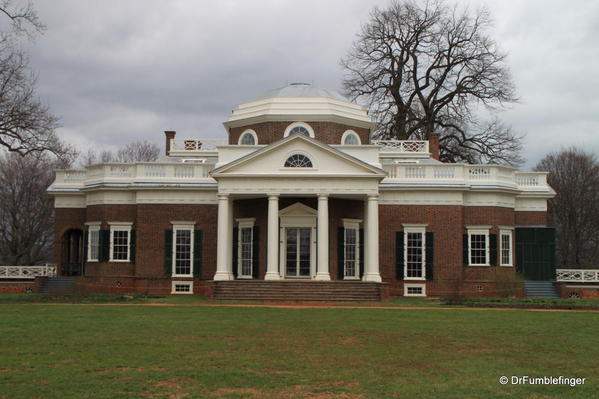 Back yard view of Monticello