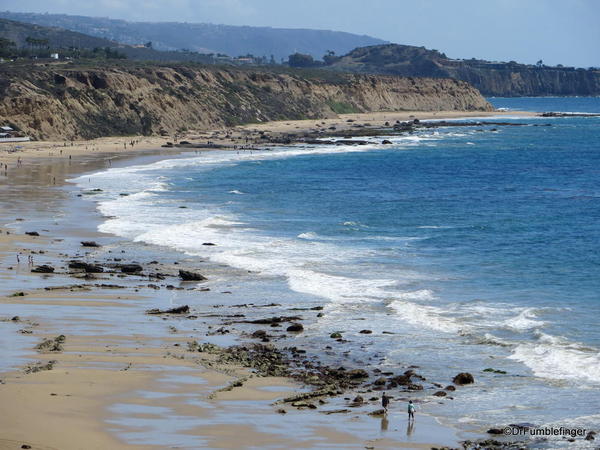 Crystal Cove State Park. View of the beach from the cliff