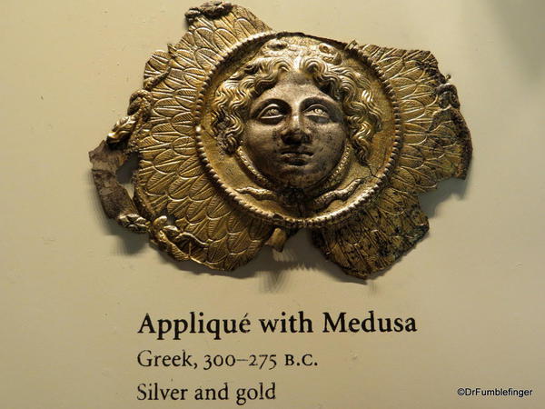 Getty Villa. Applique with Medussa