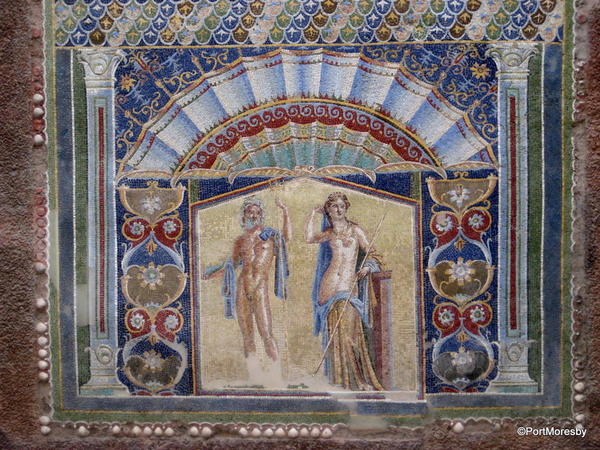 Domestic mosaic wall painting.