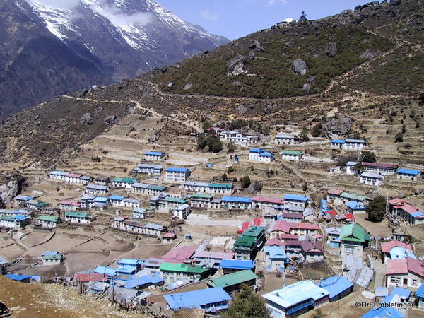 The town of Namche Bazaar