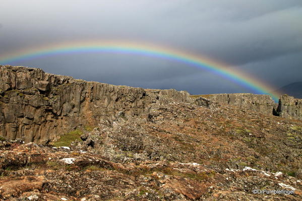 Rainbow over Thingvellir National Park