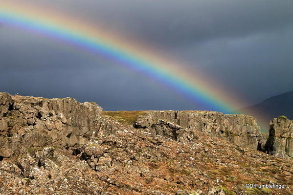 Rainbow over Thingvellir National Park