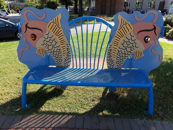 JTI Fish Fountain Bench