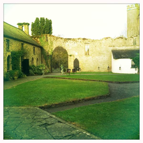 13th century Abbey Wall, now connected to Kinnitty Castle in the courtyard