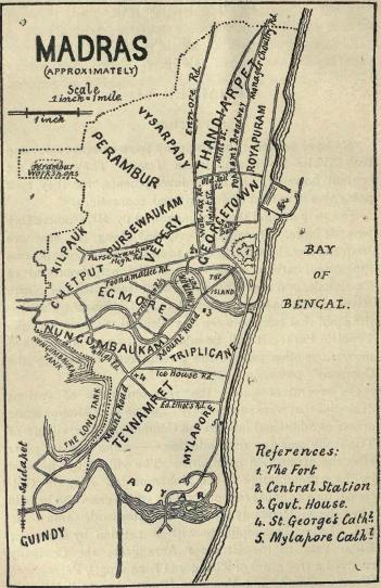 Madras city map 1921