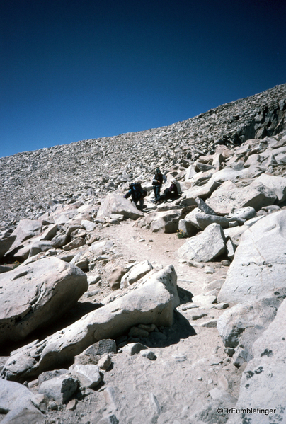 Mt. Whitney hike 09-1994 (42) Mt. Whitney descent