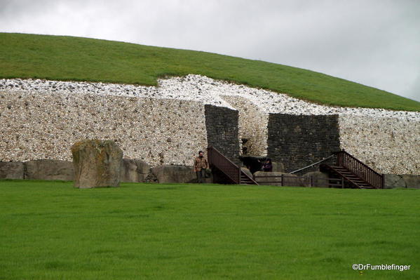 Entry to the passage tomb of Newgrange: Note the use of different colored rocks