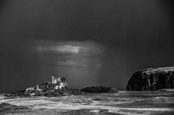 Passing Storm. Bamburgh Castle. England