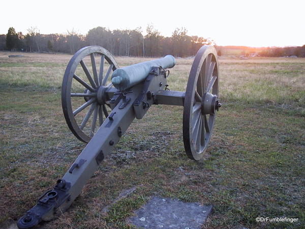 Dusk at Gettysburg, Pennsylvania.