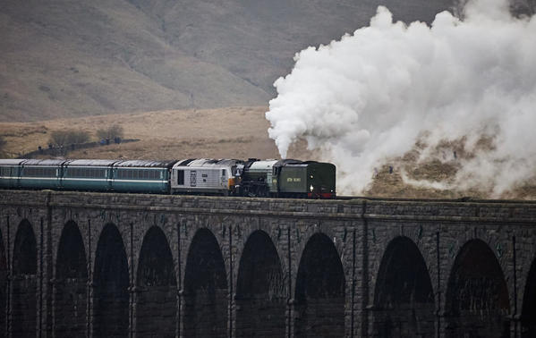 Tornado class steam loco at Ribblehead