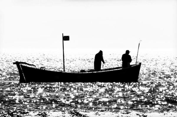 Salmon Fishing. Beadnell Bay. England