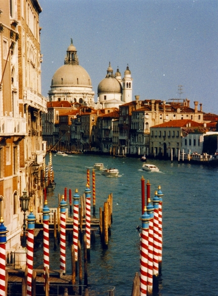 Venice Canal Striped Poles