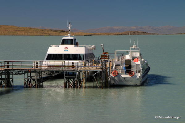 Viedma Glacier, El Chaltan. Tour boat dock