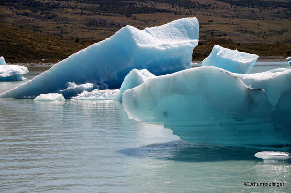 Viedma Glacier, El Chaltan. Icebergs in Viedma Lake