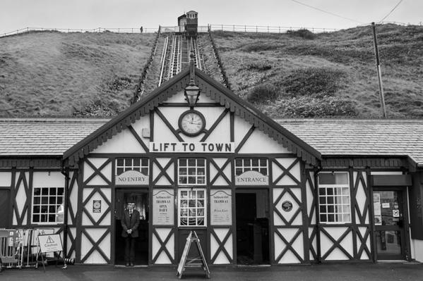 Cliff lift from the promenade.