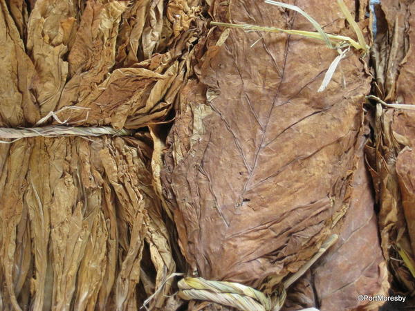 Locally grown tobacco.