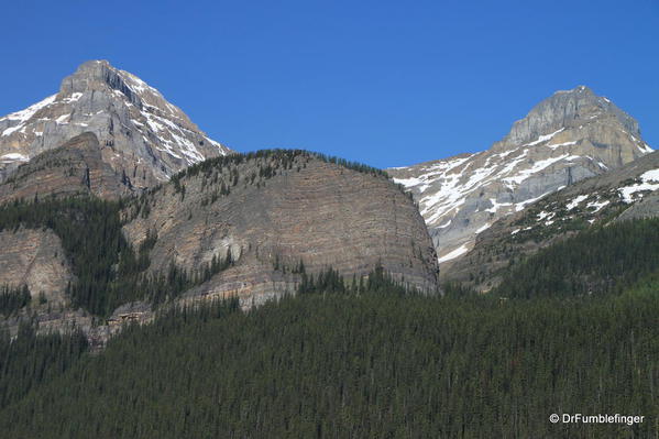 View of the Beehive and Lake Agnes cirque