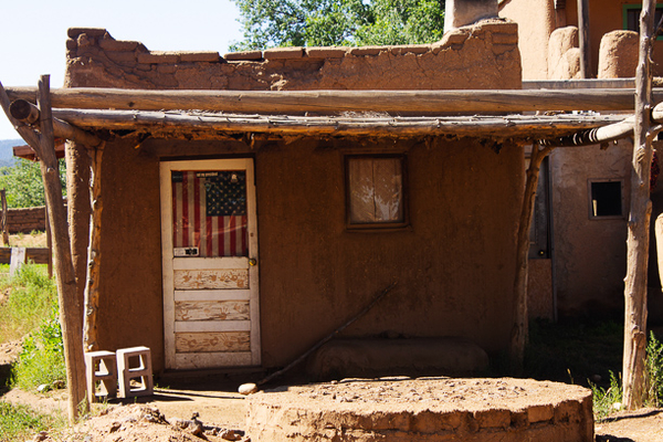 taos flag door